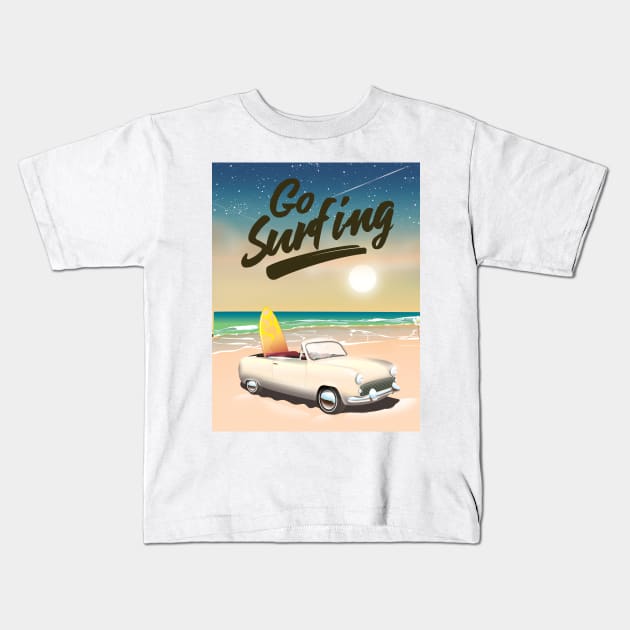 Go Surfing! Kids T-Shirt by nickemporium1